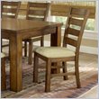 ADD TO YOUR SET: Hillsdale Hemstead Fabric and Wood Dining Side Chair in Rich Oak Finish  (Set of 2)