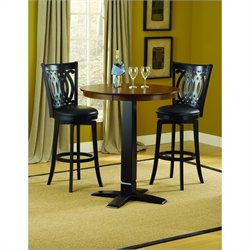 Hillsdale Dynamic Designs 3 Piece Pub Table Set with Van Druas Stools