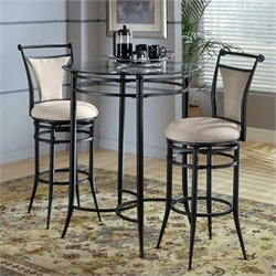 Hillsdale Cierra Mix-n-Match 3pc Pub Table Set with Stools in Fawn