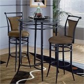 Hillsdale Cierra Mix-n-Match 3pc Pub Table Set with Stools in Bear