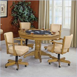 Hillsdale Classic Oak 5 Piece Game Table Set