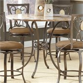Hillsdale Brookside Counter Height Dining Table in Brown Finish
