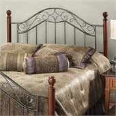 Hillsdale Martino Metal Headboard in Cherry and Silver