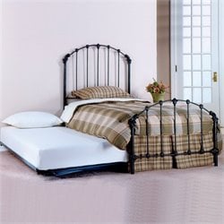 Hillsdale Bonita Twin Metal Panel Bed with Roll-Out Trundle