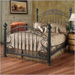Hillsdale Chesapeake Metal Poster Bed in Antique Black Gold Finish-King