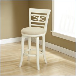 Hillsdale Kingstown White Swivel 30 Inch Bar Stool