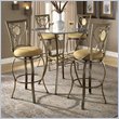 Hillsdale Brookside 5 Piece Bar Height Bistro Table Set with Oval Stools