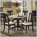 Hillsdale Embassy 5 Piece Dinette Set with Granite Top in Black