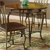 Hillsdale Montello 36 Inch Round Casual Dining Table in Brown Finish