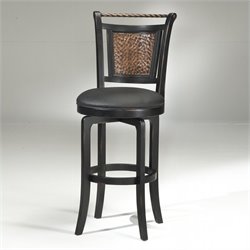 Hillsdale Norwood 26.5 Inch Swivel Black Counter Stool