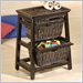 Hillsdale Wood and Wicker Black 2 Drawer Pyramid