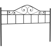 Hillsdale Harrison King Size Metal Headboard in Black