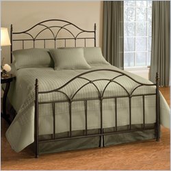Hillsdale Aria Metal Panel Bed in Brown Rust Finish