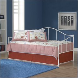 Hillsdale Jaylynn Metal Daybed in White Finish with Suspension Deck