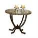Hillsdale Monaco Metal Base End Table with Faux Marble Top