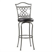 Hillsdale Wayland 24'' Swivel Counter Stool in Dark Pewter