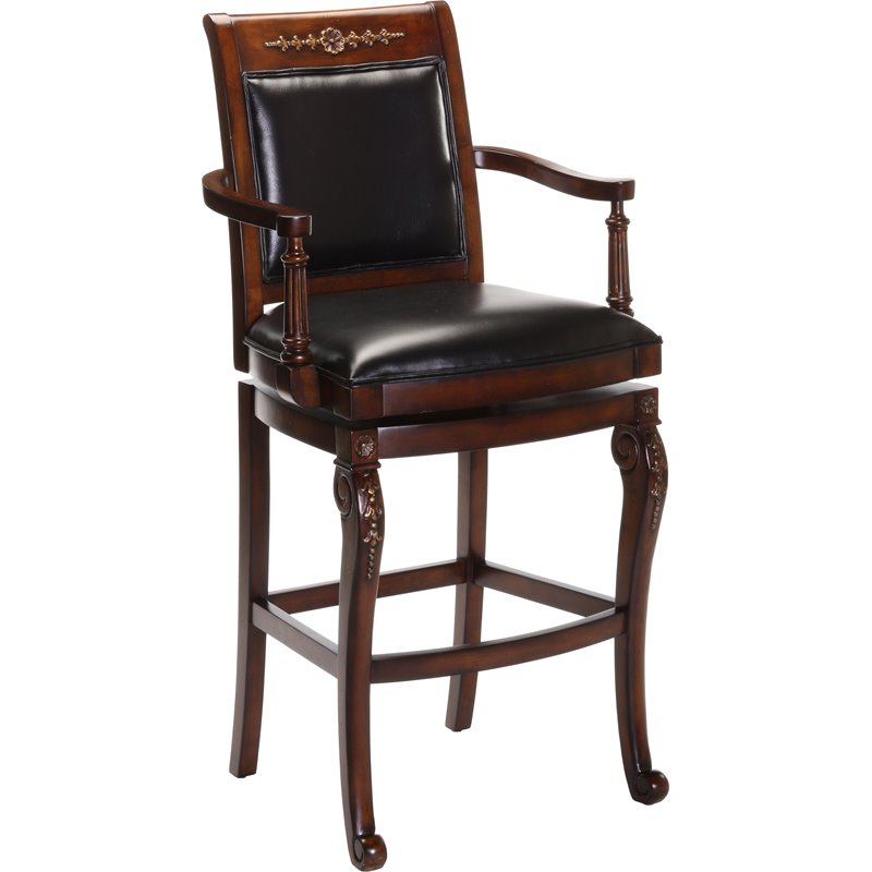 Hilale Douglas 30 Leather Bar Stool In Distressed Cherry 61574 Hilale Douglas 30