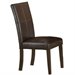 Hillsdale Monaco Leather  Parson Dining Chair in Espresso (Set of 2)