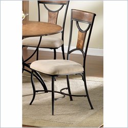 Hillsdale Pacifico Fabric Dining Side Chair in Black Finish (Set of 2)