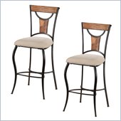 Hillsdale Pacifico 30'' Non-Swivel Bar Stools (Set of 2)