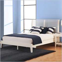 Hillsdale Dio Wood Platform Bed 3 Piece Bedroom Set in White Finish