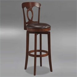 Hillsdale Corsica Brown Swivel Counter Stool with Vinyl Seat