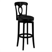 Hillsdale Corsica Black Swivel Counter Stool with Vinyl Seat