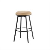 Hillsdale Sanders Black Adjustable Backless Bar Stool