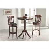 Hillsdale Canton 3 Piece Brown Counter Height Bar Set