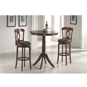 Hillsdale Corsica 3 Piece Brown Counter Height Bar Set