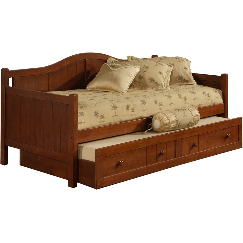 Staci Wood Daybed in Cherry Finish With Trundle by Hillsdale