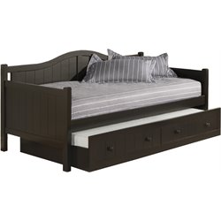 Hillsdale Staci Wood Daybed in Black Finish With Trundle