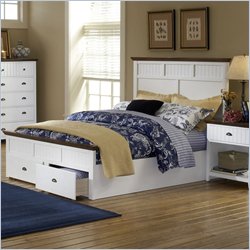 Hillsdale Sea Coast White Storage Bed