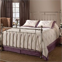 Hillsdale Holland Metal Panel Bed in Nickel Finish