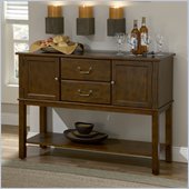 Hillsdale Frankfort Slate Top Buffet in Medium Brown
