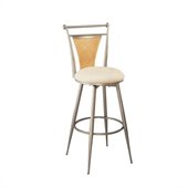 Hillsdale London 24 Swivel Metal Counter Stool in Champagne