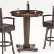 ADD TO YOUR SET: Hillsdale Ambassador Round Bar Height Pub Table in Rich Cherry