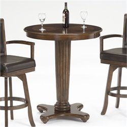 Hillsdale Ambassador Round Bar Height Pub Table in Rich Cherry