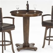 Hillsdale Ambassador Round Bar Height Pub Table in Rich Cherry