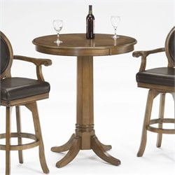 Hillsdale Warrington Round Bar Height Pub Table in Rich Cherry