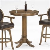 Hillsdale Warrington Round Bar Height Pub Table in Rich Cherry