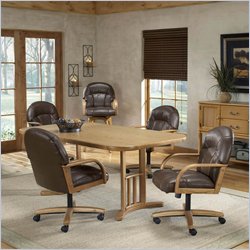 Cymax Stores - Hillsdale Covington 5 Piece Rectangular Dining Table Set in Light Oak
