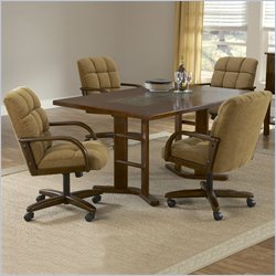 Hillsdale Frankfort 5 Piece Dining Table Set in Medium Brown