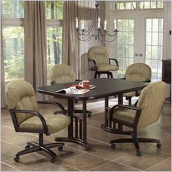 Hillsdale Versailles 5 Piece Rectangular Dining Table Set in Merlot