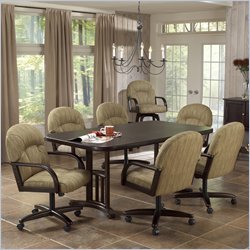 Hillsdale Versailles 7 Piece Rectangular Dining Table Set in Merlot