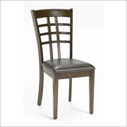 Hillsdale Coronado Leather Dining Side Chair in Cherry Finish (Set of 2)