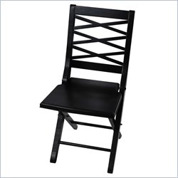 Hillsdale Eastside Folding Chair in Black Honey