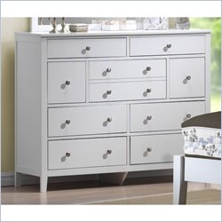 Hillsdale Dio Dresser in White Finish