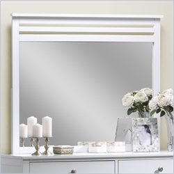 Hillsdale Dio Wood Mirror in White Finish