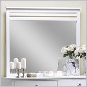 Hillsdale Dio Wood Mirror in White Finish